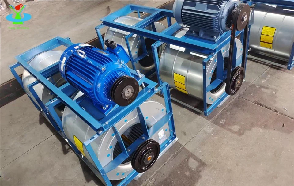 Belt drive forward curve fan